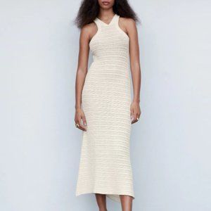 NWT Halter Neck Crochet Dress